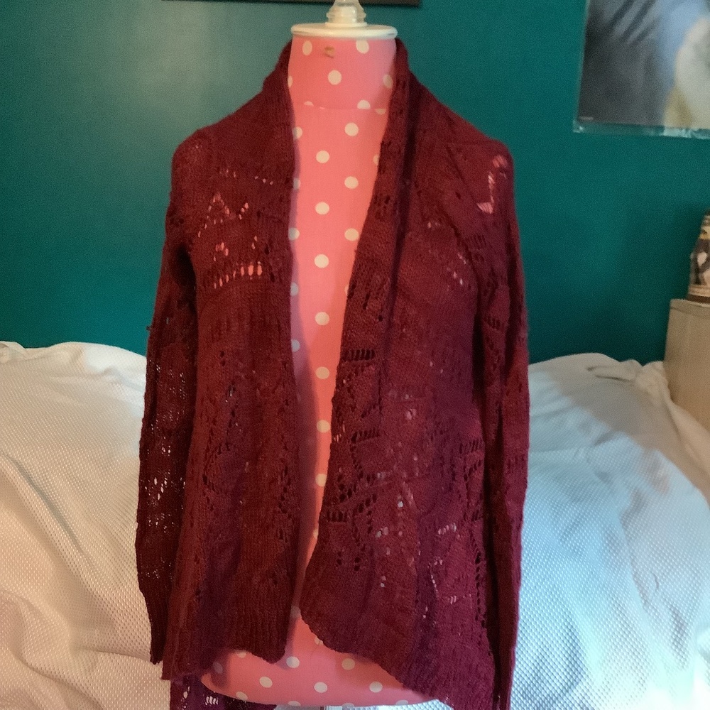 No Boundaries Burgundy/ Maroon colored Shrug